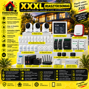 Riasztórendszer- 'XXXL' csomag + kiszállással, telepítéssel