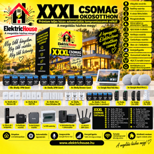 Okosotthon rendszer - 'XXXL' - Smart Home Premium csomag + kiszállással, telepítéssel